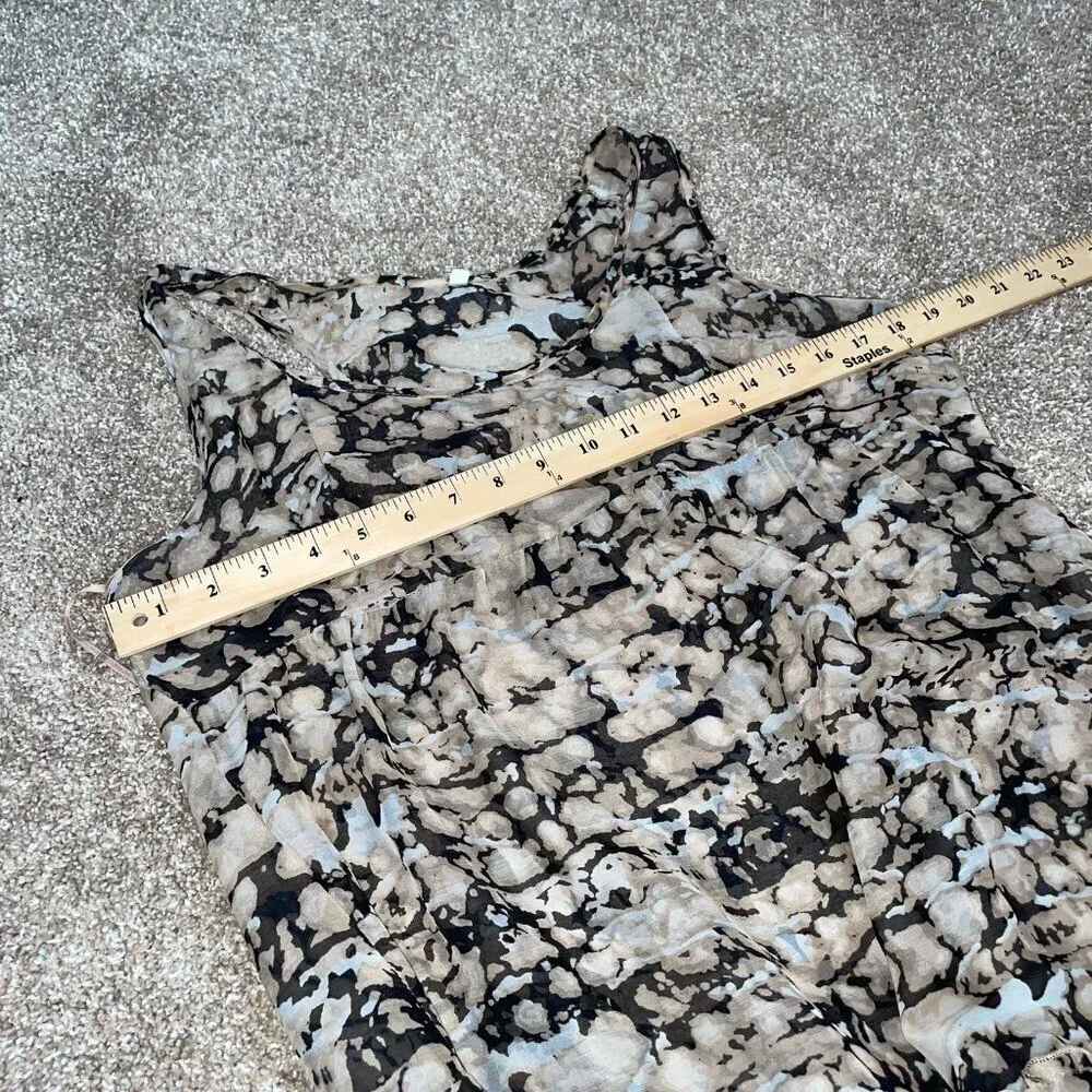 Willow & Clay maxi dress brown tan sleeveless tiered skirt SZ 10 lightweight